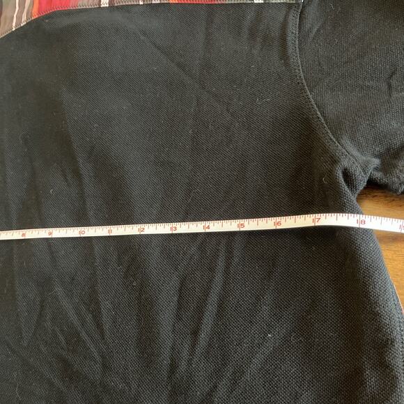 Desigual Polo Shirt Slim Black Red Gray Graphic 100% Cotton Short Sleeve Men's M - Picture 10 of 11